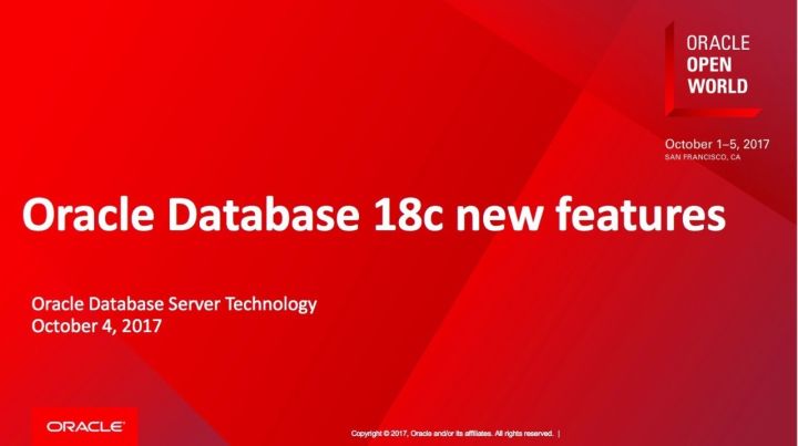 Oracle Database 18c new features